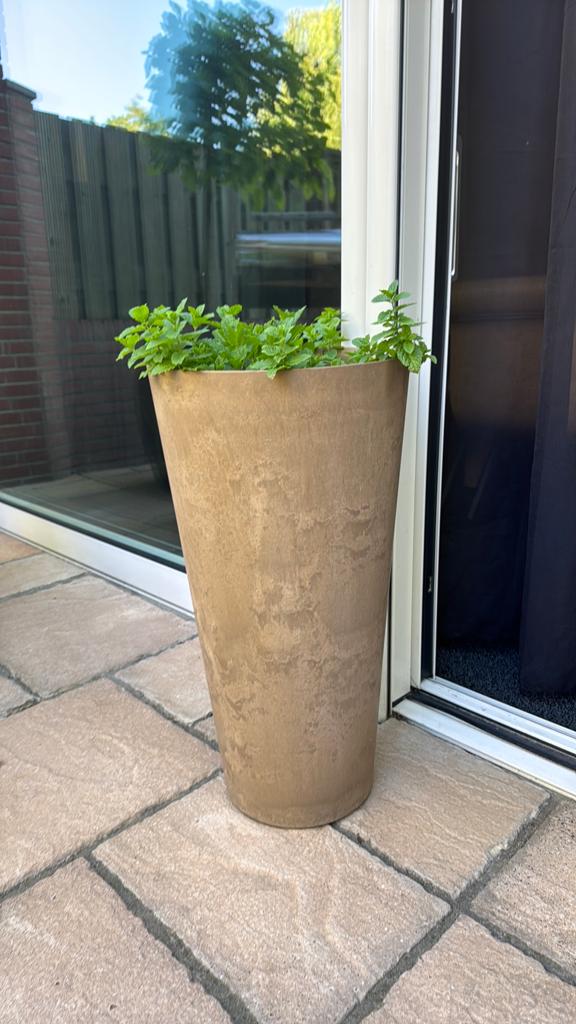 Grote bloempot binnen of buiten kunstof, Ophalen, Kunststof, Rond, Zo goed als nieuw