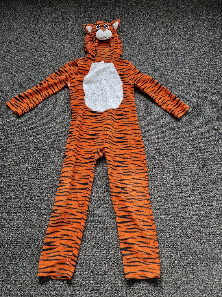 Onesie tijger 6-9 jaar, Ophalen, Gebruikt, 122 t/m 128, Jongen of Meisje