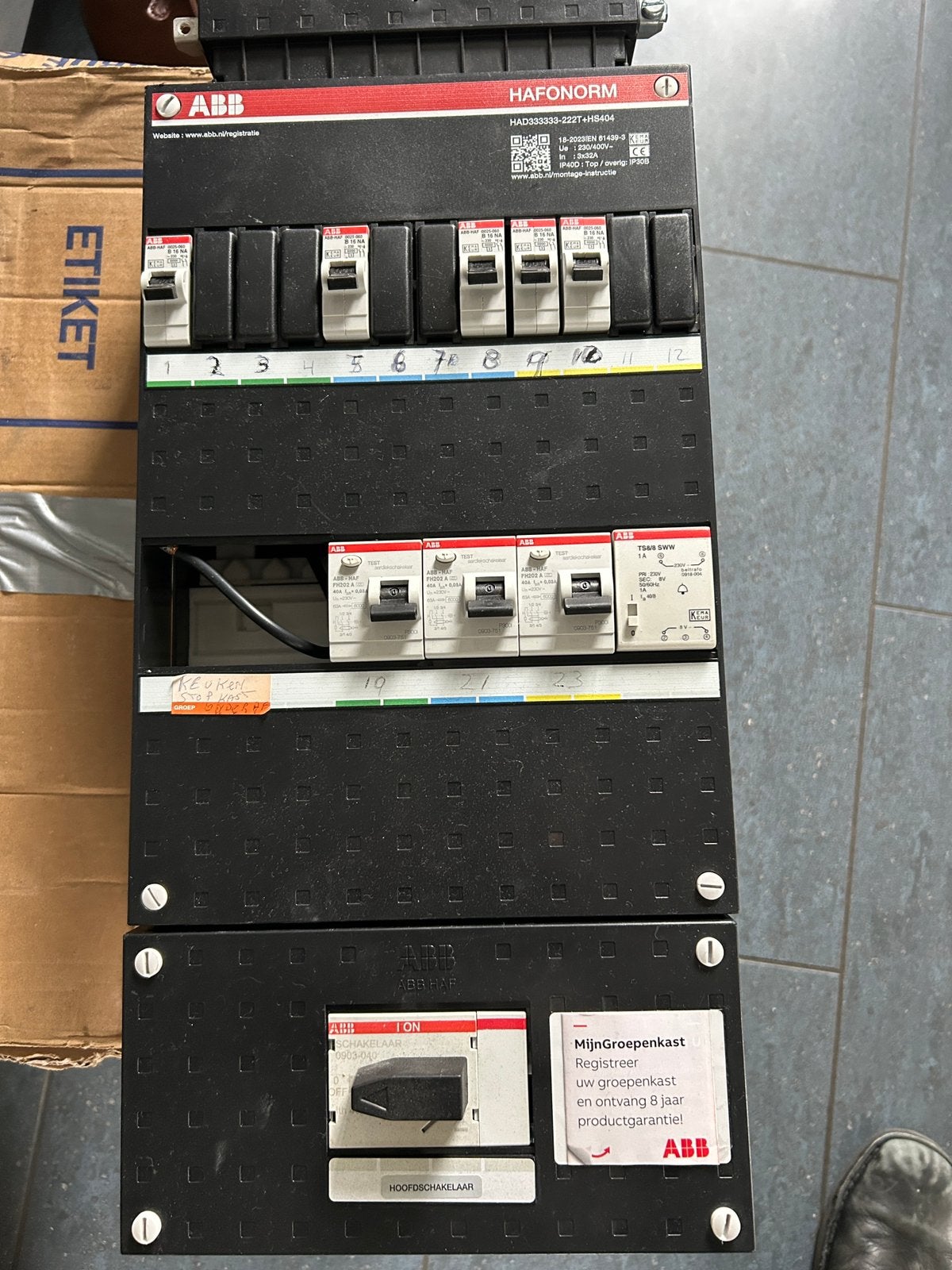 Abb Groepenkast / Meterkast, Ophalen of Verzenden, Zo goed als nieuw, Overige typen