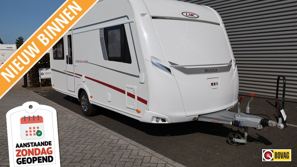 LMC Musica 440 D Mover + Air deeltent, Caravans en Kamperen, Schokbreker, Rondzit, Bedrijf, Overige typen