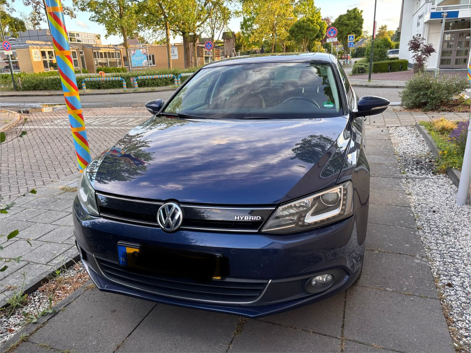 Volkswagen Jetta 1.4 TSI Hybrid 170pk 7-DSG 2013 Blauw, Auto's, Volkswagen, Beige, Blauw, Dealer onderhouden, 1405 kg
