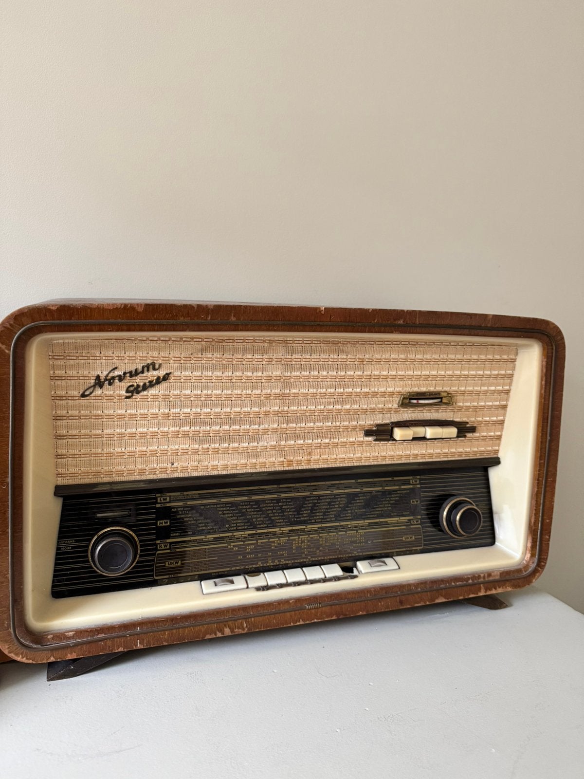 Retro radio novum stereo, Antiek en Kunst, Antiek | Tv's en Audio, Ophalen