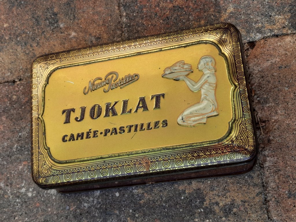 Vintage blik - Tjoklat Cameé-Pastilles, Ophalen of Verzenden, Gebruikt, Overige