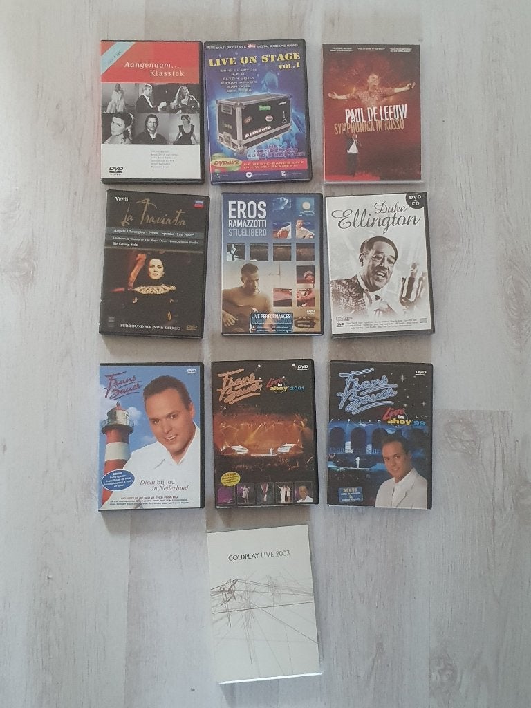 Muziek DVD pakket, Alle leeftijden, Ophalen of Verzenden, Zo goed als nieuw, Concert