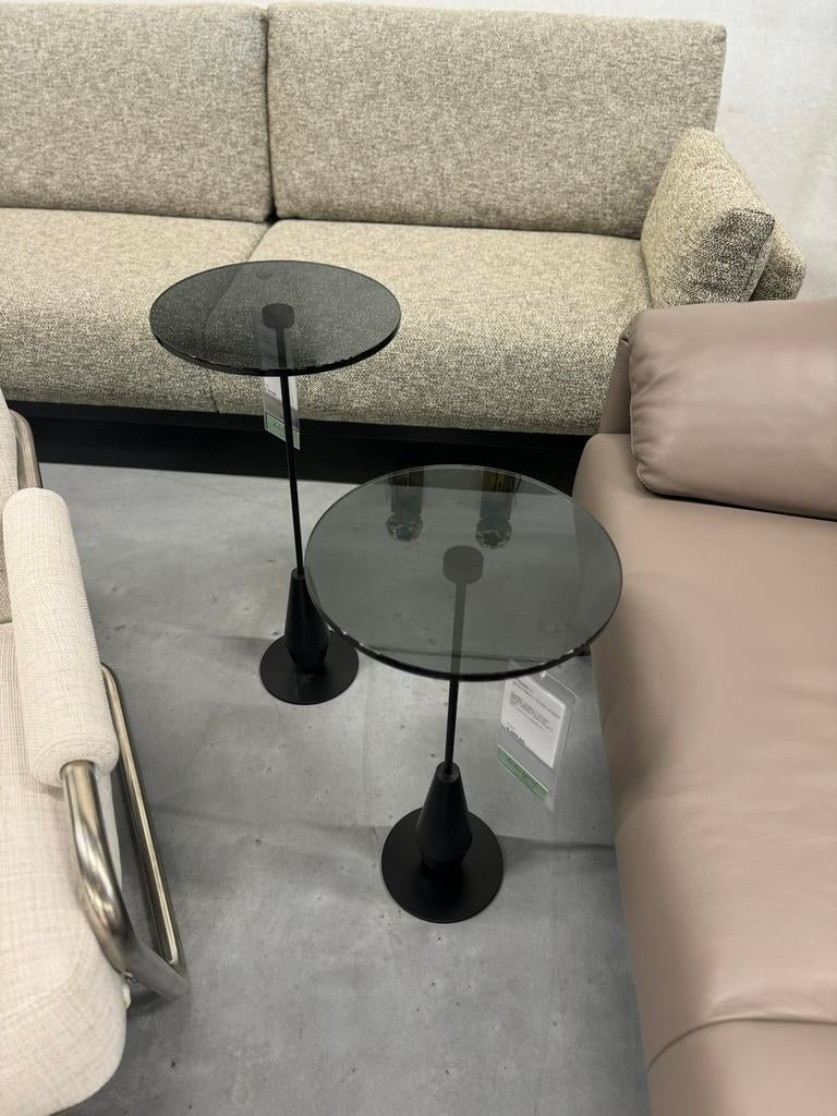 2 Nieuw Metaform Jongleur bijzettafel Zwart Glas Design