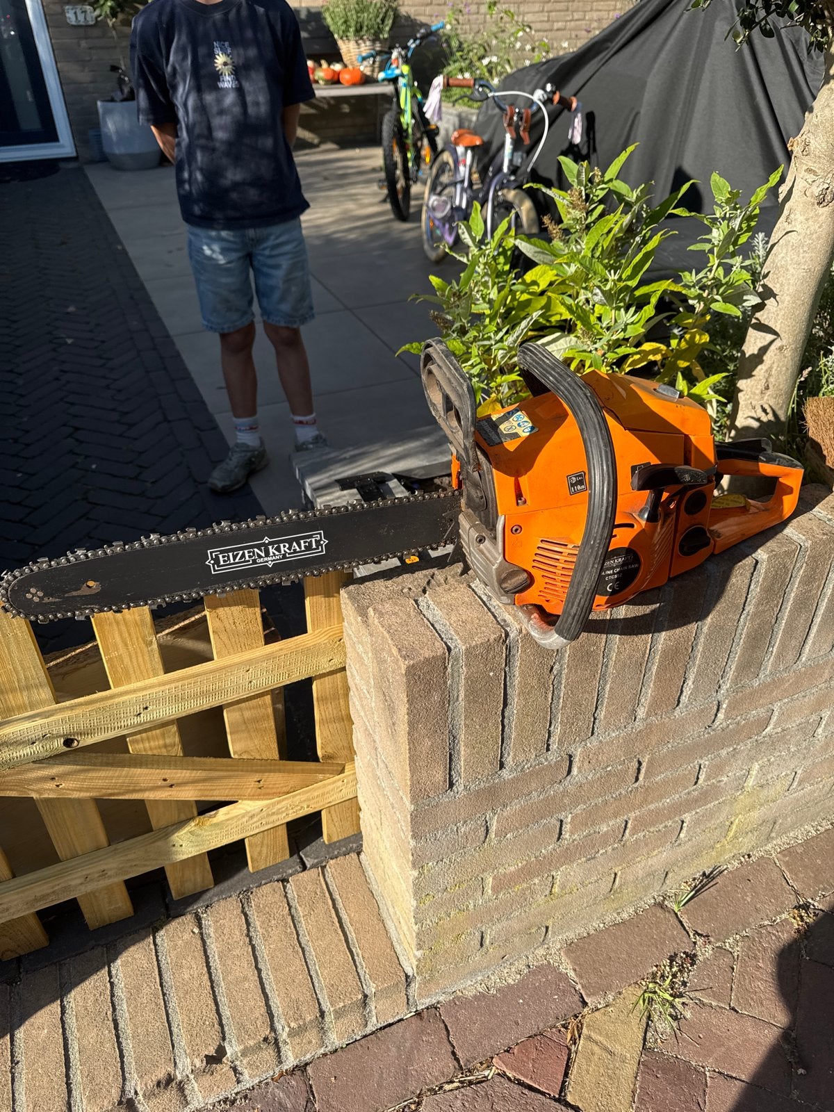 Eizen Kraft CTCS52 Benzine Kettingzaag - Krachtig en Betrouw, Doe-het-zelf en Verbouw, Gebruikt, 70 mm of meer, Kettingzaag, Ophalen of Verzenden
