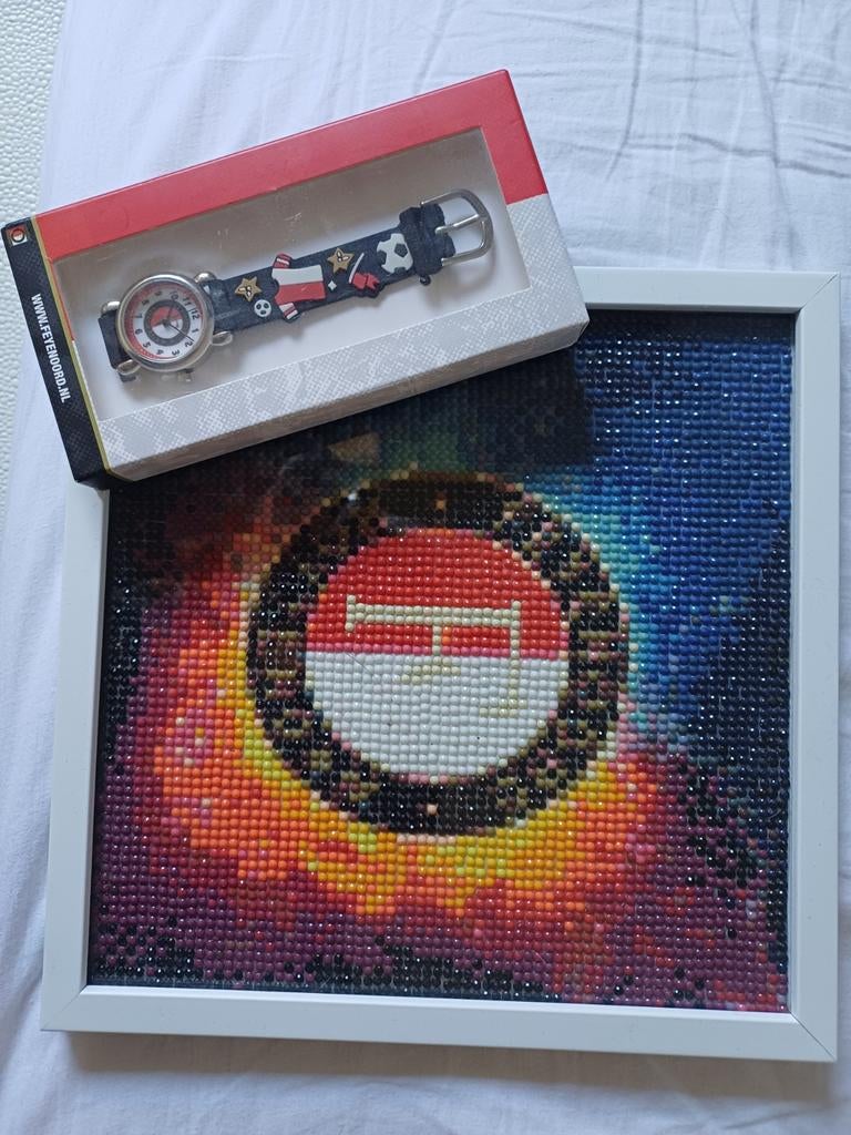 Horloge van feyenoord en daimont painting schilderij, Ophalen of Verzenden, Nieuw, Feyenoord, Overige typen