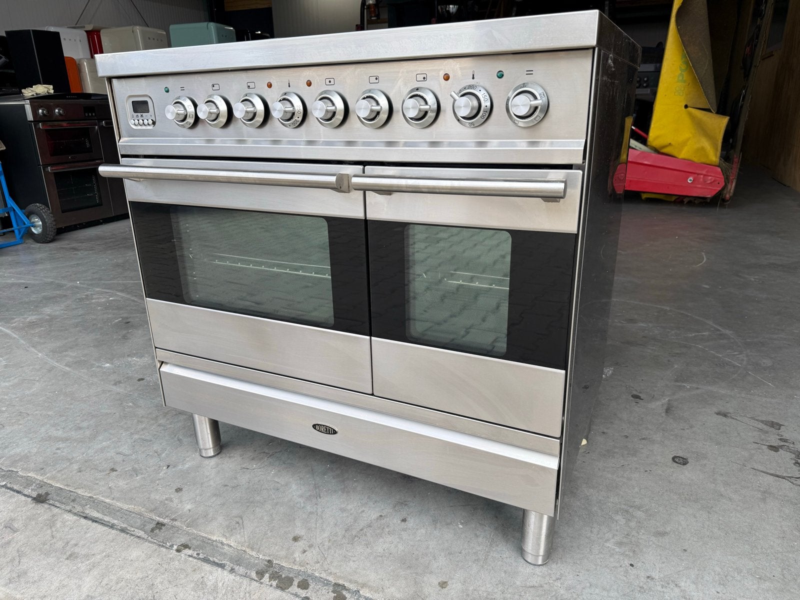Boretti Fornuis met Inductiekookplaat en Dubbele Oven, Bella, Hete lucht, 60 cm of meer, Ophalen of Verzenden