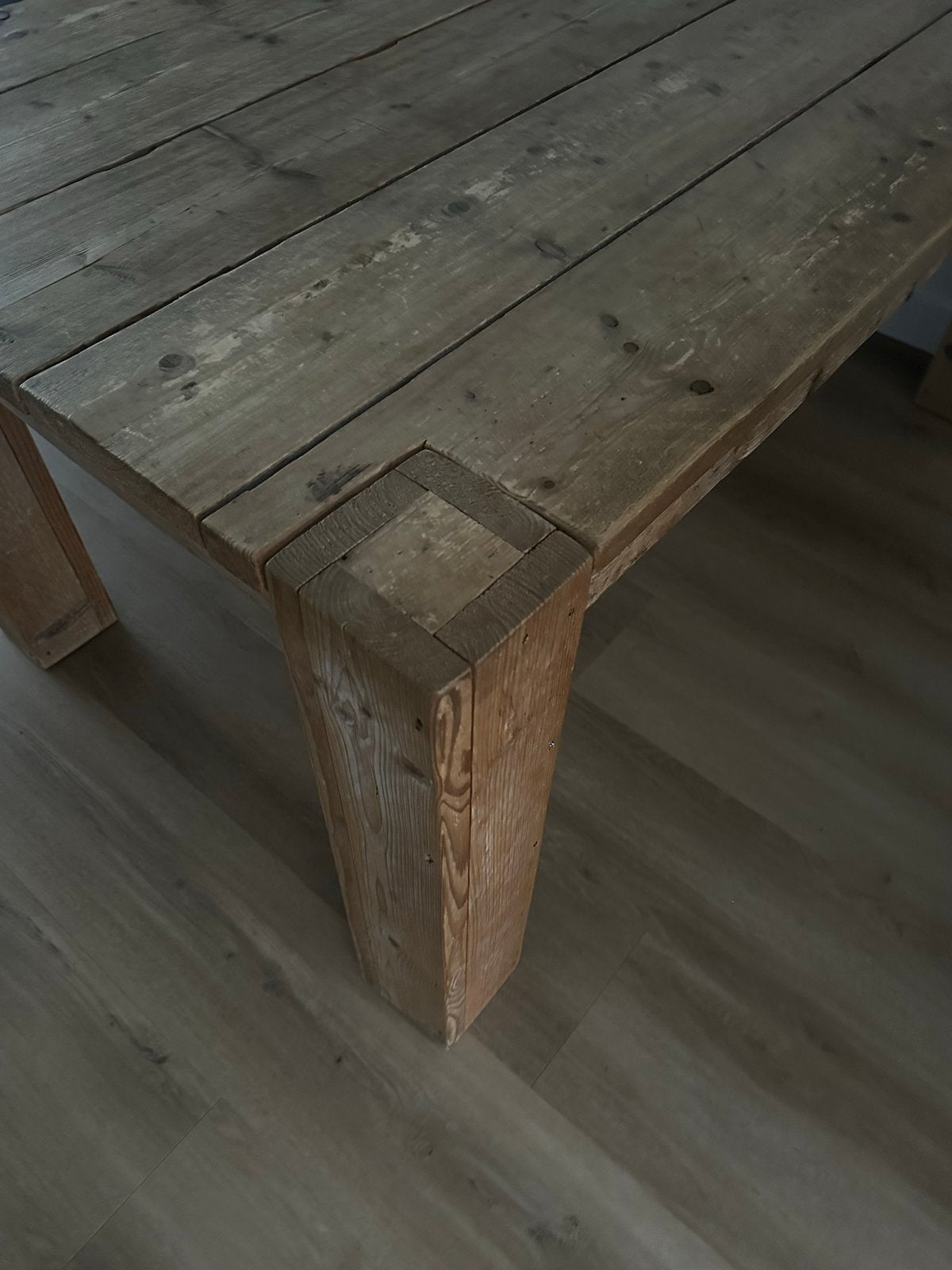 Steigerhout eettafel 1.60m x 1m, Huis en Inrichting, Tafels | Eettafels, Ophalen, Gebruikt, 50 tot 100 cm, Steigerhout