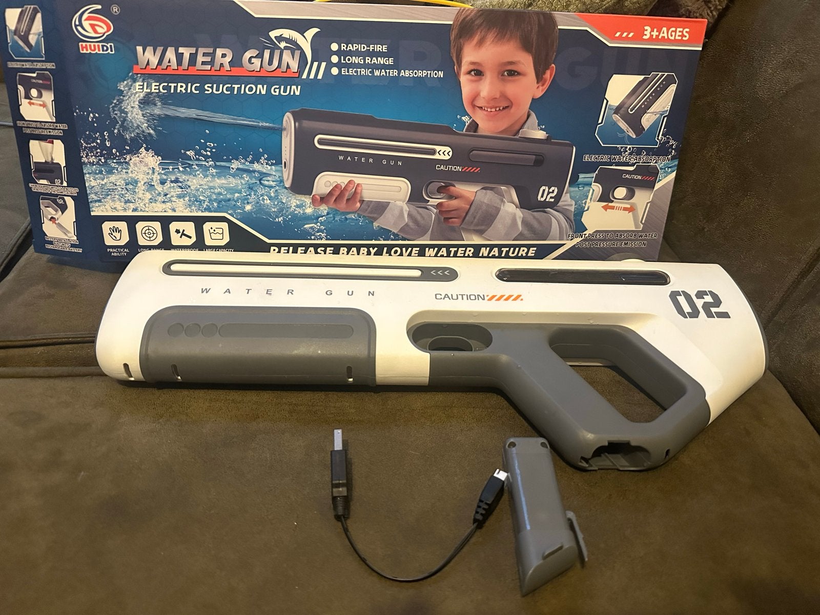 HUIDI Elektrisch Waterpistool - Rapid-fire & Lange Afstand, Ophalen of Verzenden, Zo goed als nieuw