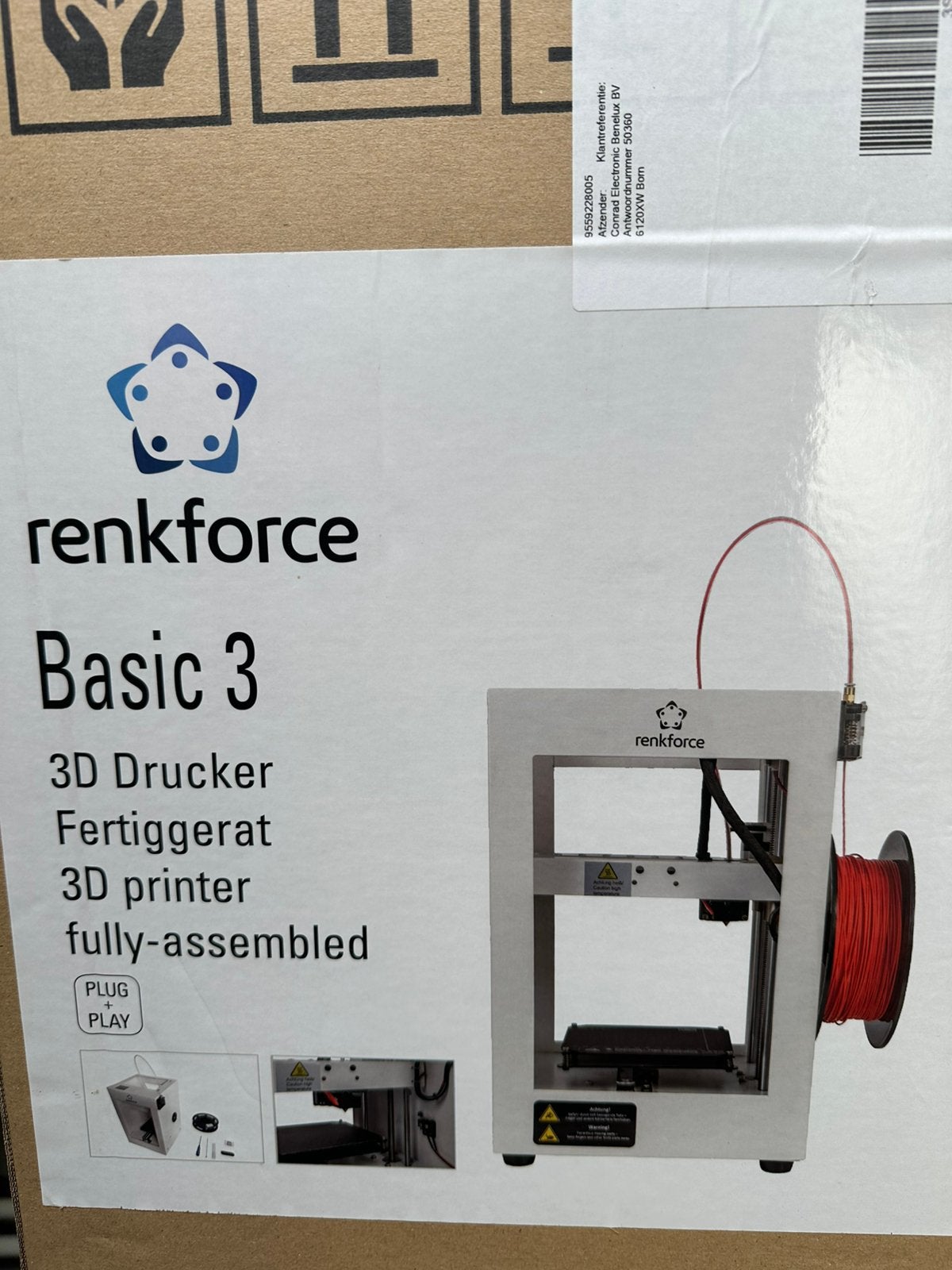 Renkforce Basic 3 3D printer NIEUW!!!!!, Ophalen, Nieuw, Filament