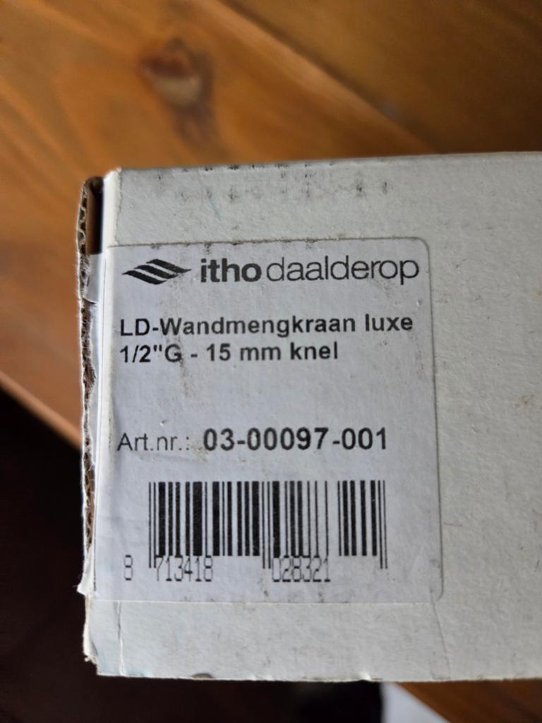 Daalderop drukloze kraan voor close-up boiler, nieuw, Ophalen of Verzenden, Nieuw, Chroom, Kraan