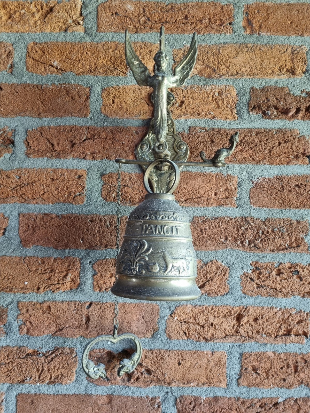 Mooie antieke koperen bel, Antiek en Kunst, Ophalen of Verzenden, Koper