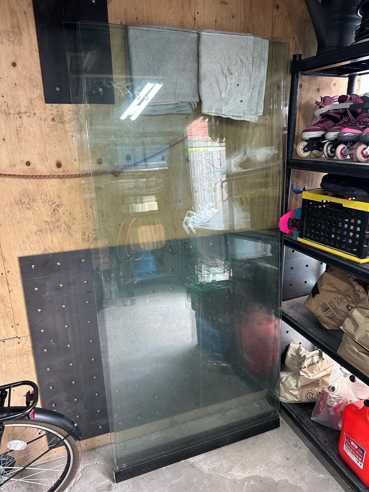 3x Glazen schuifdeuren / schuifwand voor overkapping, Ophalen, Gebruikt, Serre