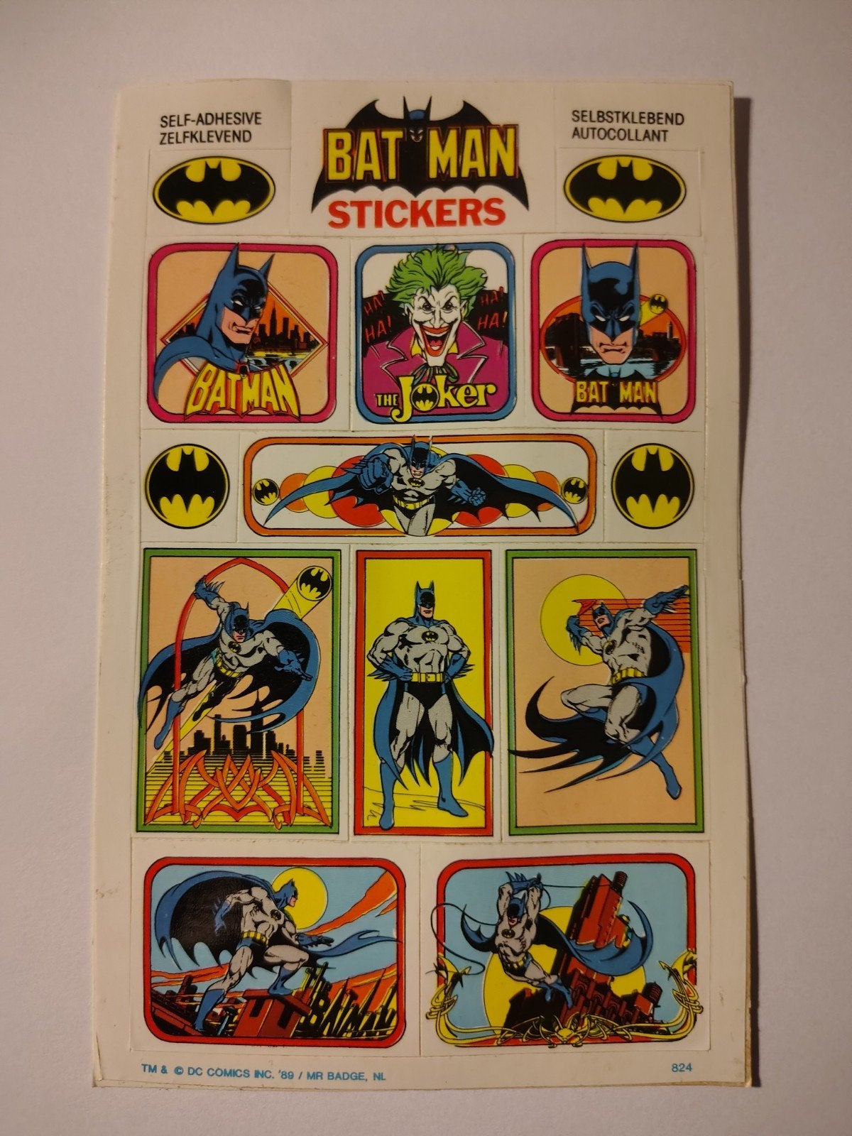 Batman Sticker Ansichtkaart Introduct IJsselstein 1989 rare, Ophalen of Verzenden, 1980 tot heden, Overige thema's