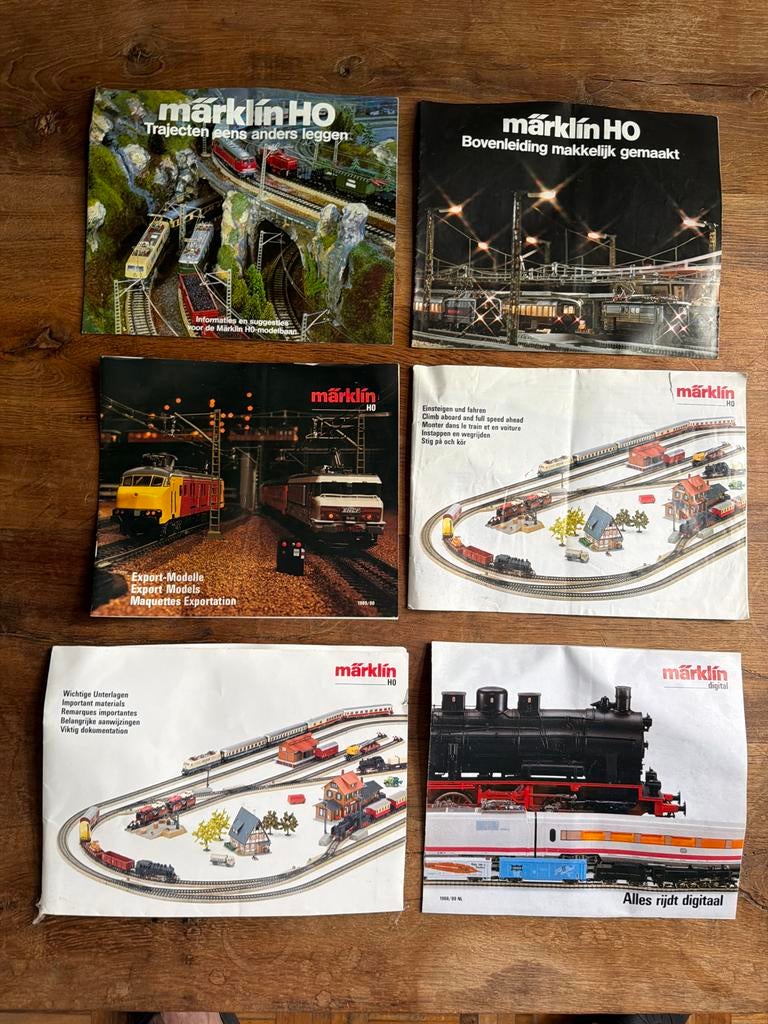 Märklin HO Modelspoor Catalogus/Boekjes (6 stuks), Wisselstroom, Gebruikt, Märklin, Boek, Tijdschrift of Catalogus