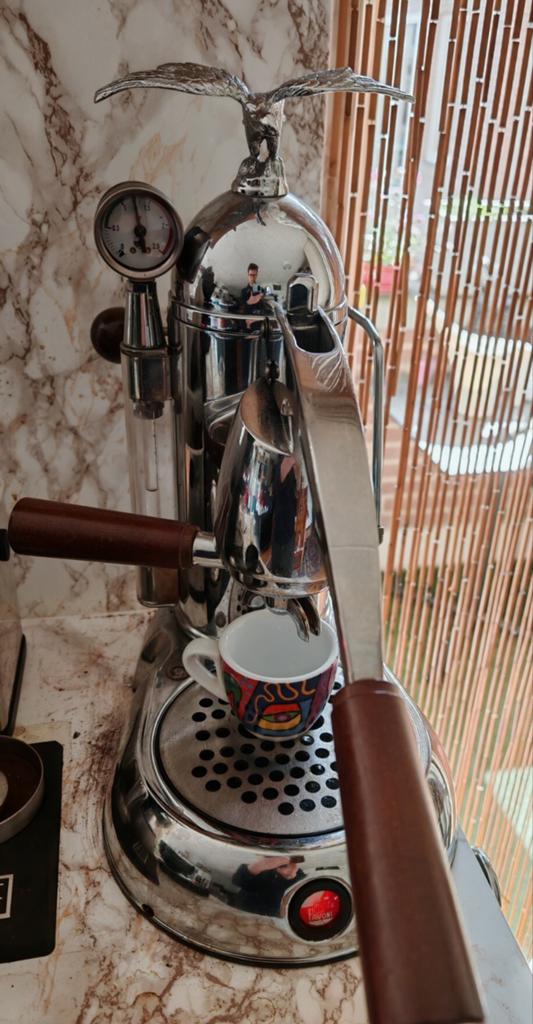 La Pavoni Gran Romantica - Klassieke Espressomachine, Witgoed en Apparatuur, Koffiezetapparaten, Gebruikt, Espresso apparaat, Gemalen koffie