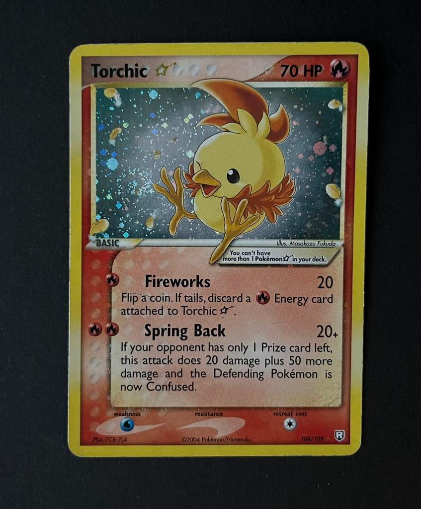 Torchic Gold Star #108 - EX Team Rocket Returns, Ophalen of Verzenden, Gebruikt, Losse kaart