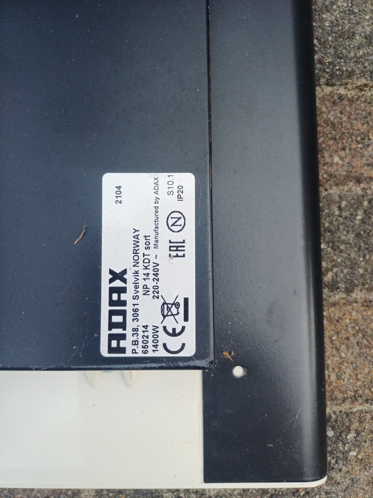 ADAX NP 14 KDT Sort Elektrische Kachel 1400W, Doe-het-zelf en Verbouw, Verwarming en Radiatoren, Ophalen