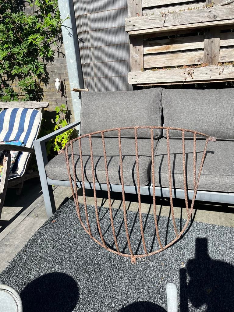 Decoratief roestig metalen hekwerk / ruif, Ophalen of Verzenden, Gebruikt