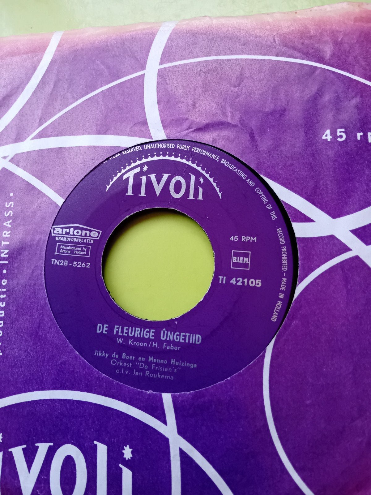 Jikky de Boer en Menno Huizinga - De Fleurige Ongetiid, Gebruikt, 7 inch, Ophalen of Verzenden, EP