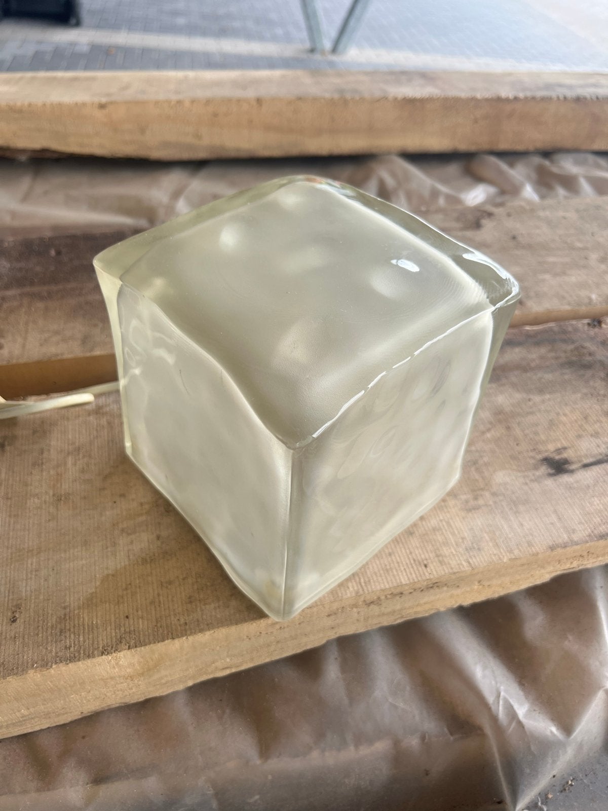 Glazen ijsblokjes lamp IKEA, Ophalen, Wit, Overige merken, Gebruikt