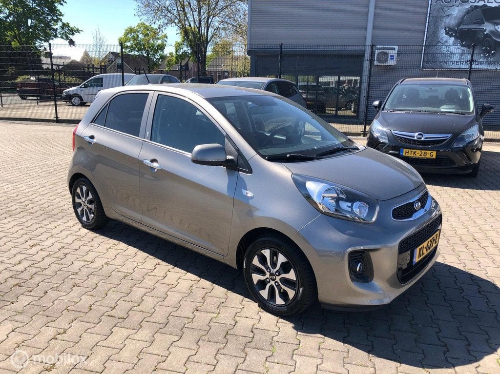 Kia Picanto 1.0 CVVT NAVI CAMERA CRUISE CONTR TRH ELL PAK, Stof, Gebruikt, 4 stoelen, Beige