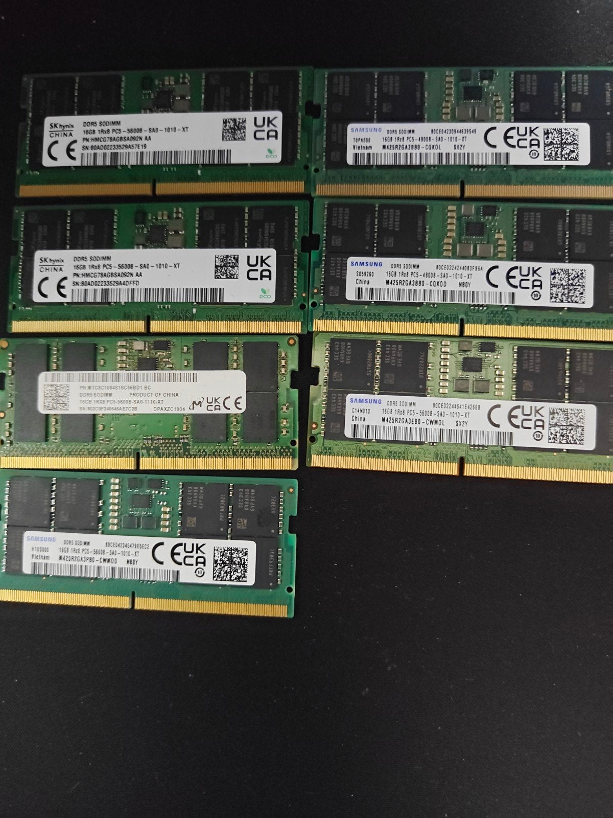 7x DDR5 SODIMM RAM Geheugen 16GB 5600MHz voor Homelab/laptop, Computers en Software, RAM geheugen, Gebruikt, Server, Ophalen of Verzenden
