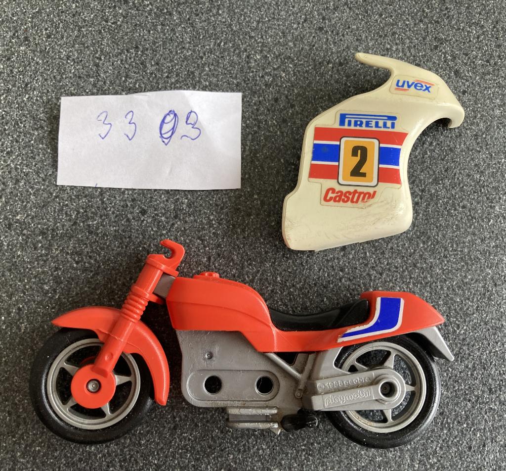 Playmobil onderdelen van set 3303 racemotor, Ophalen of Verzenden, Gebruikt, Los playmobil