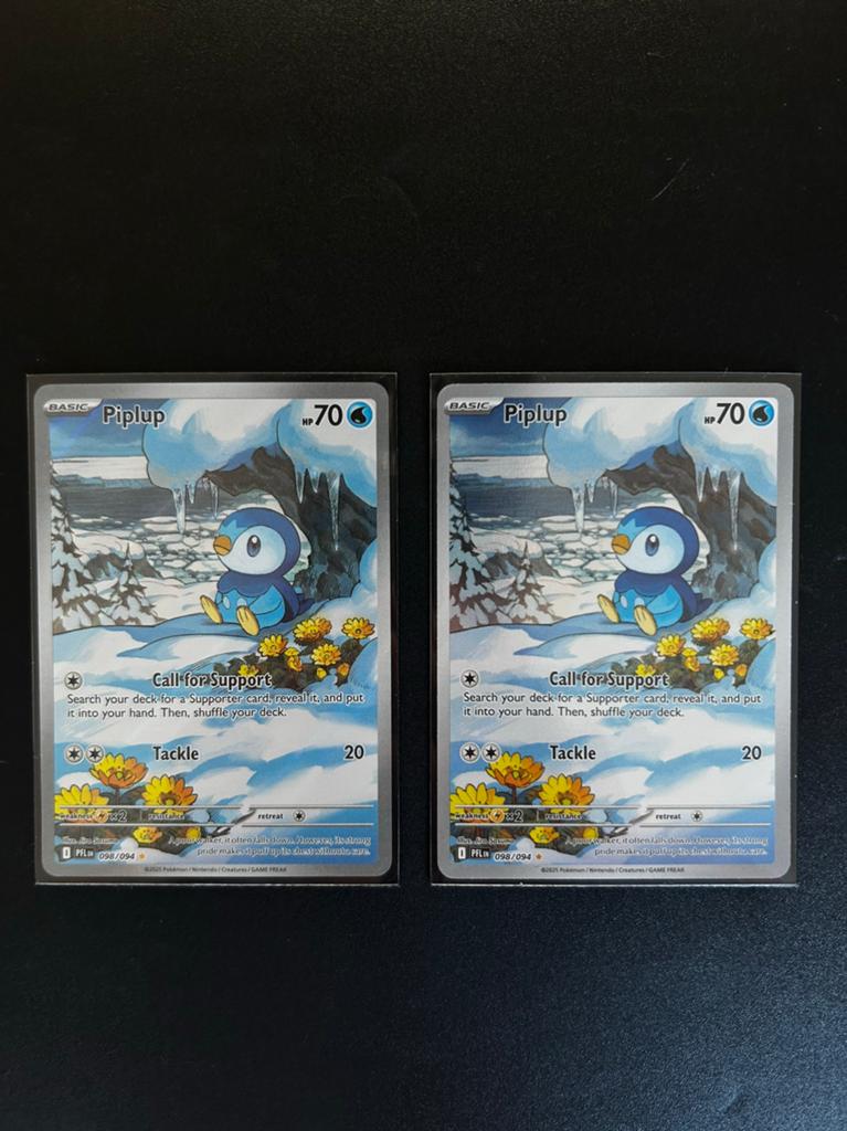 Piplup 098/094 Phantasmal Flames, Ophalen of Verzenden, Zo goed als nieuw, Losse kaart, Foil