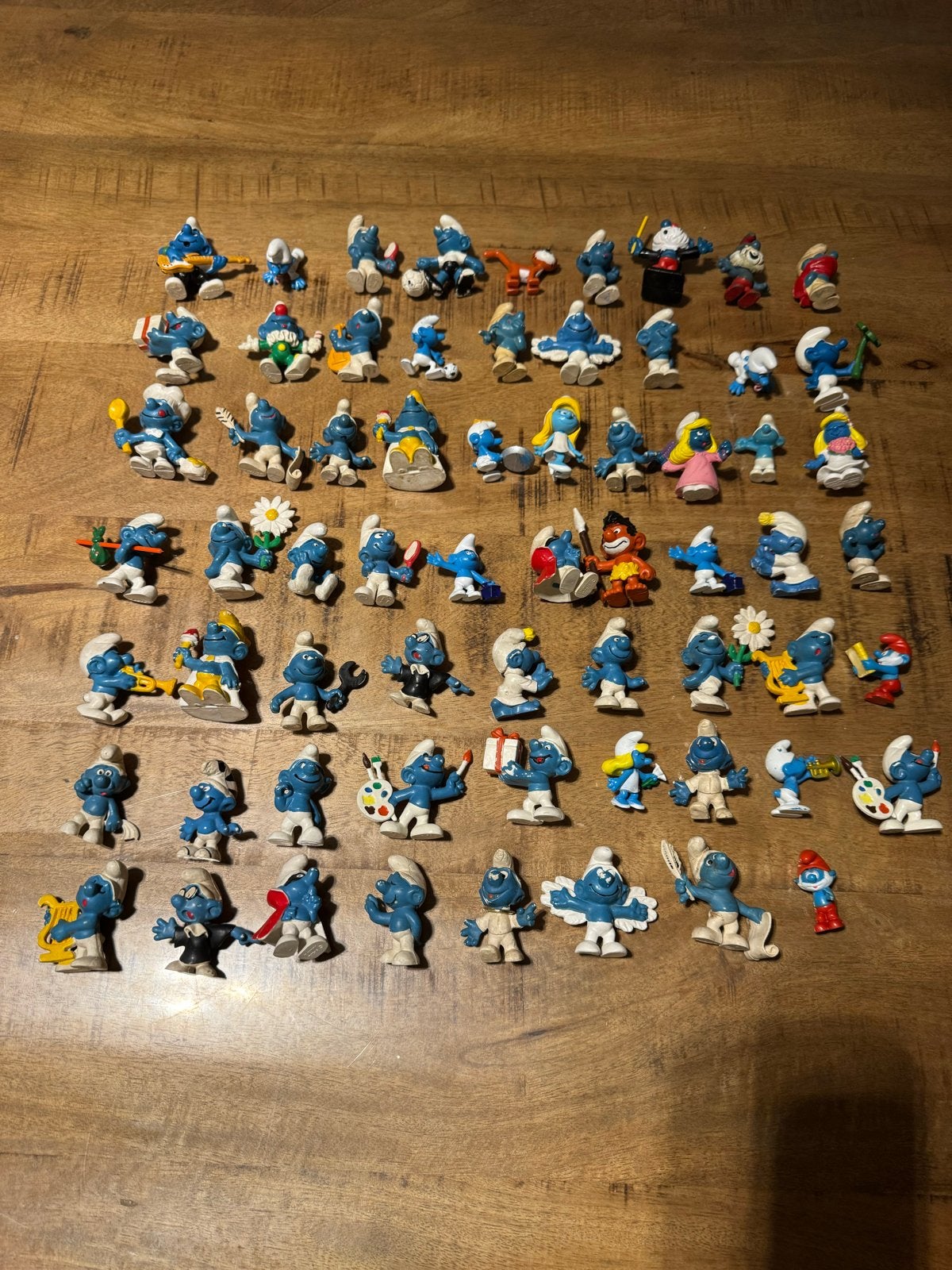 Grote collectie Smurfen beeldjes - Vintage Schleich Smurfen, Ophalen of Verzenden, Gebruikt, Verschillende Smurfen, Poppetje, Figuurtje of Knuffel