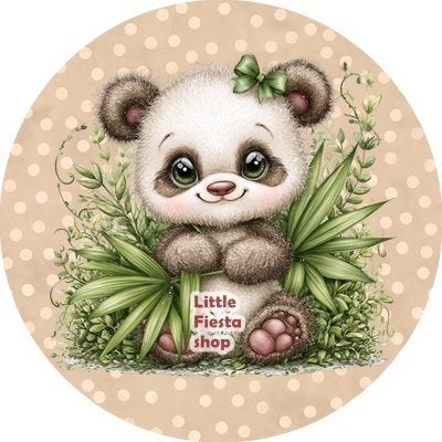 lf468 ouwel panda 20x4,7cm eetbare cupcake rondjes vers, Ophalen of Verzenden, Nieuw, Cupcakes, Versiering