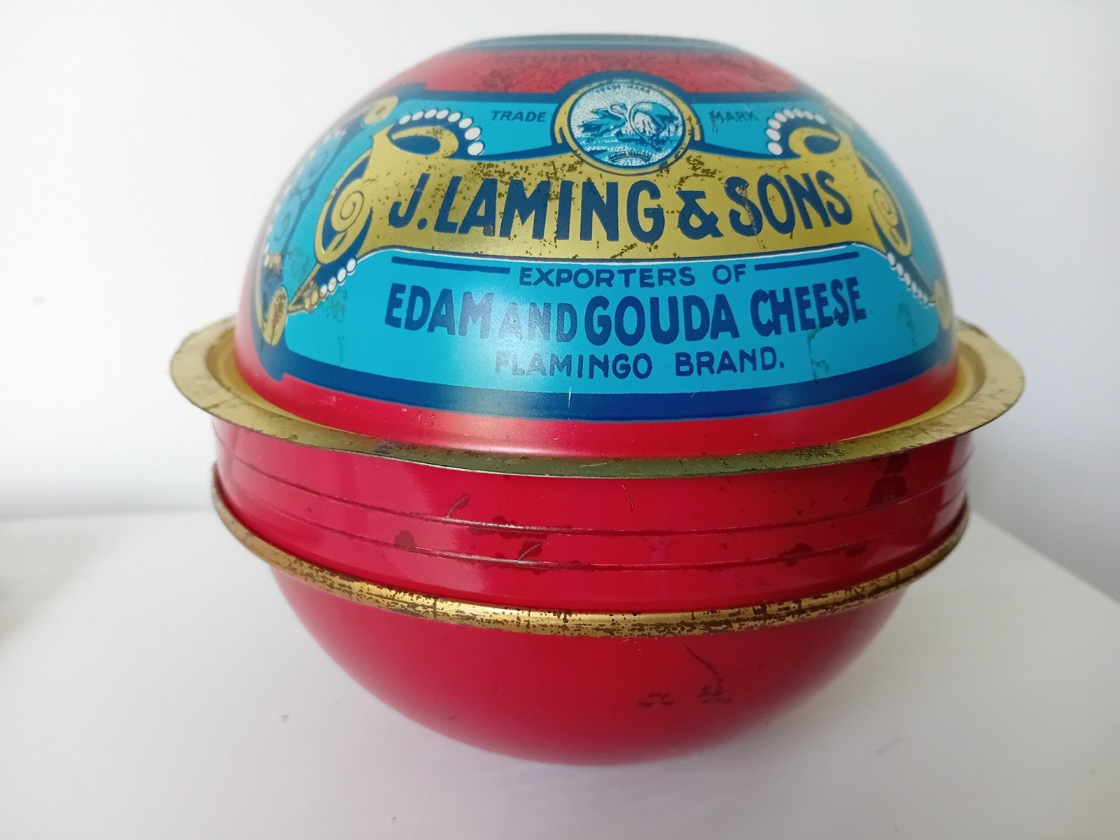 Antieke Edammer kaasbol blik J. Laming & Sons ca. 1920, Ophalen of Verzenden