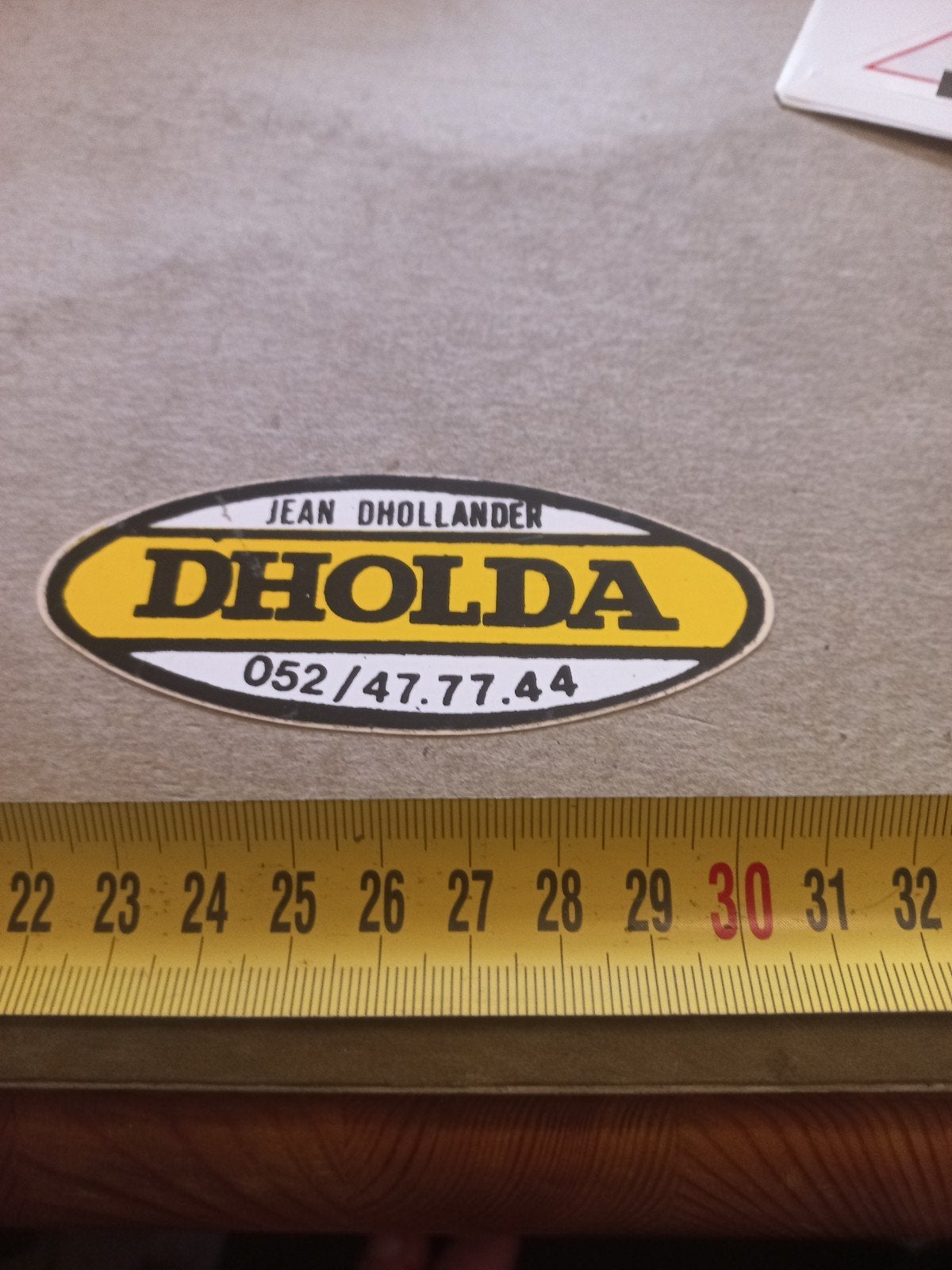 Vintage Jean Dhollander Dholda Sticker - Zeldzaam, Verzamelen, Ophalen of Verzenden