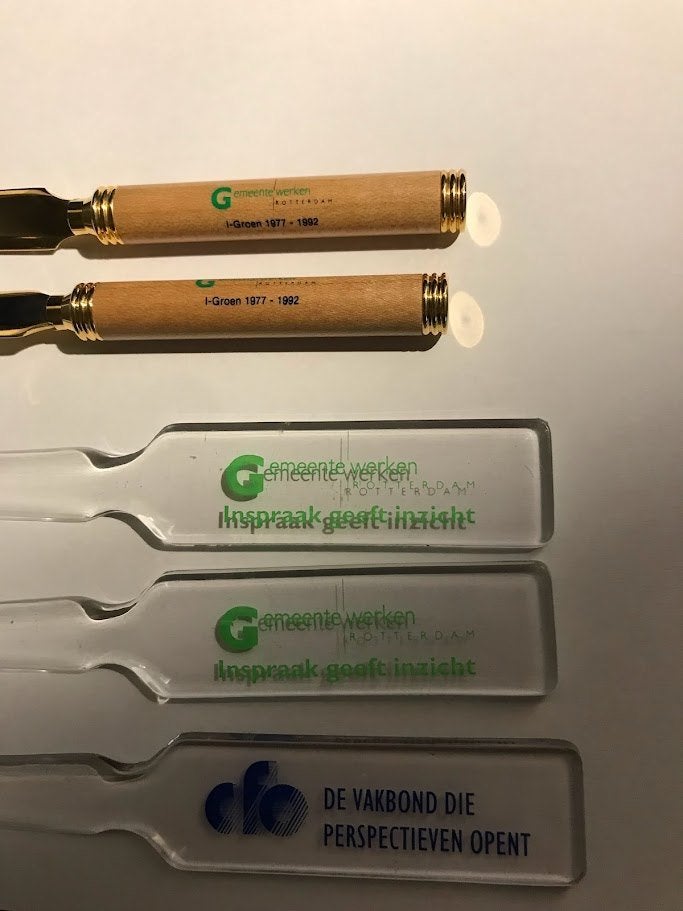 5 briefopeners. Gemeente Werken Rotterdam en CFO., Verzamelen, Ophalen of Verzenden, Zo goed als nieuw