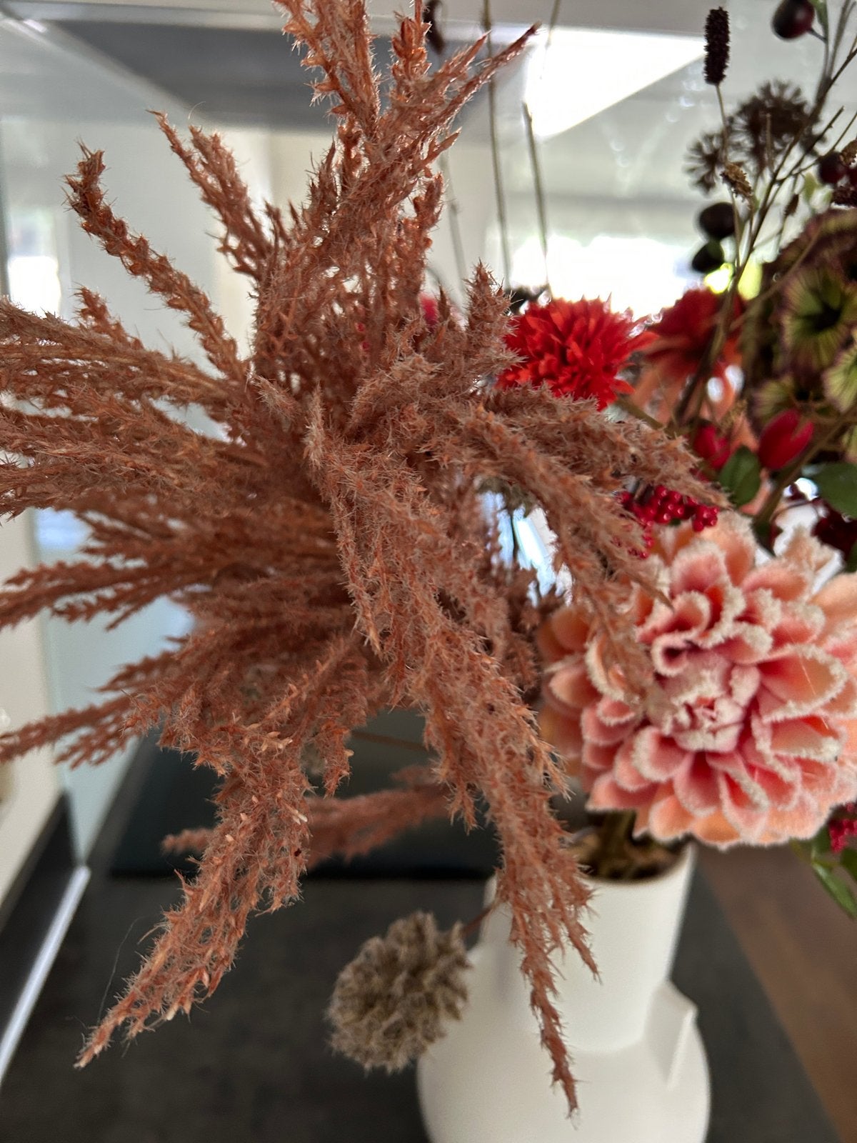 Herfst kunstbloemen (zonder vaas), Overige materialen, Overige kleuren, Ophalen of Verzenden, Zo goed als nieuw