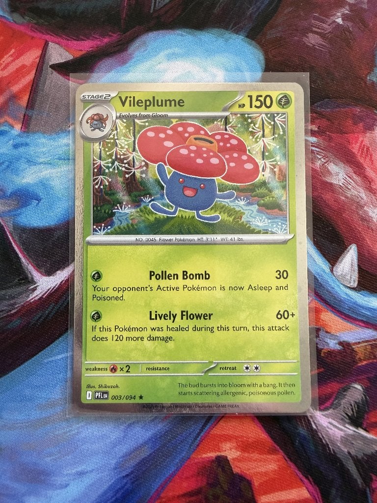 Pokemon Vileplume (PFL 003) Cosmos Holo Phantasmal Flames, Ophalen of Verzenden, Nieuw, Losse kaart, Foil