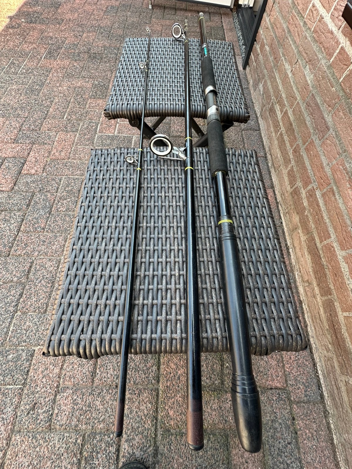 Daiwa strandhengel, Ophalen, Gebruikt, Werphengel