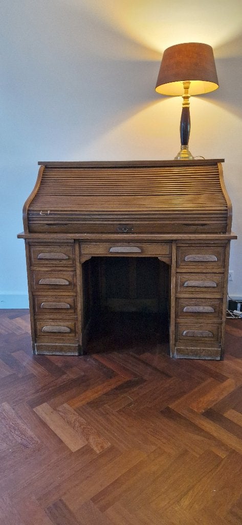 Mooi antiek rolluikbureau / secretairebureau - opknapper