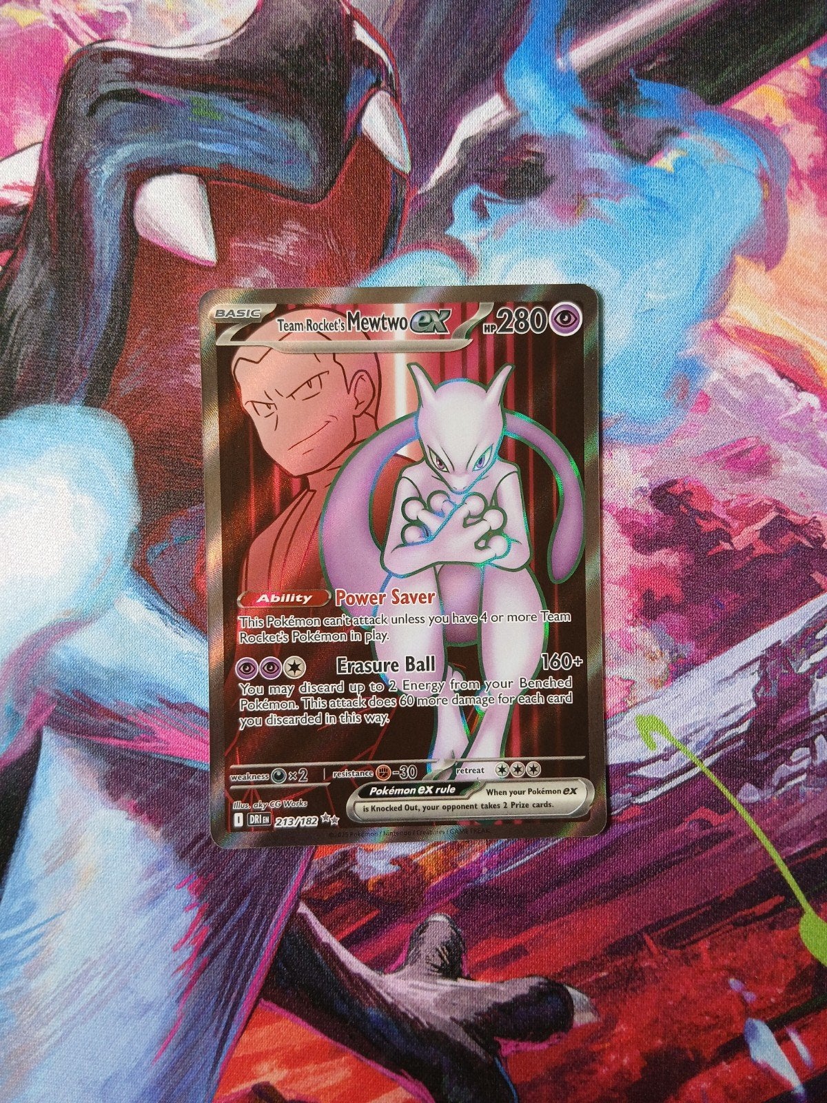 Team Rocket's Mewtwo # 213/182 Pokemon Destined Rivals, Verzenden, Nieuw, Losse kaart, Foil