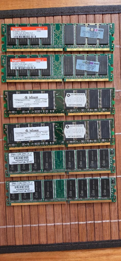Older memory types: DDR, DDR2,  DDR2 SODIMM ,PA2031U Toshiba, Gebruikt, Overige soorten, Mix, 8 GB
