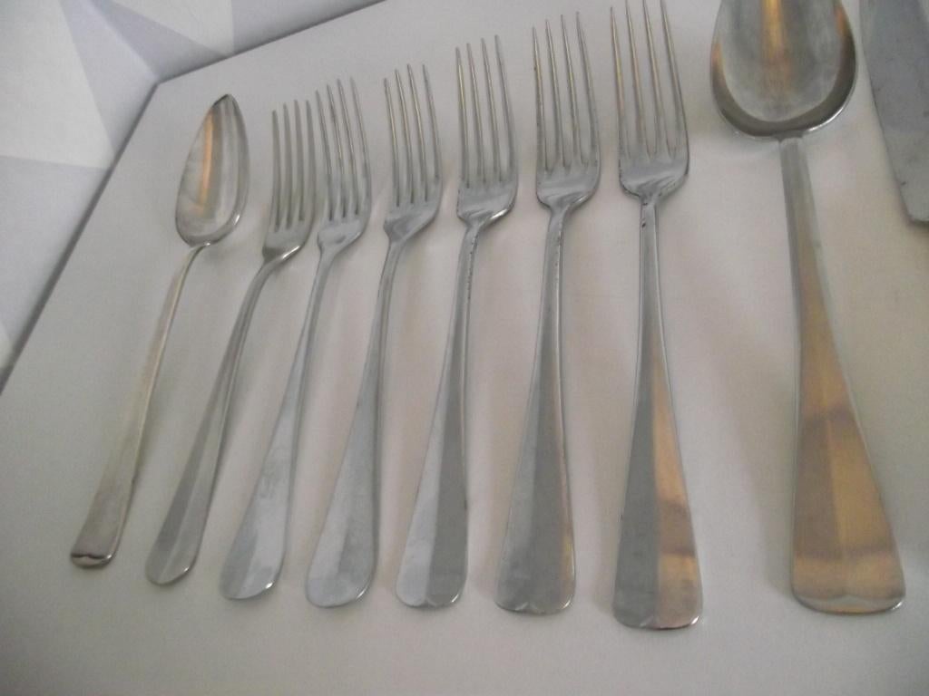 14 vintage RVS Haags Lofje bestek Sola, Gero, Silpacca p st, Antiek en Kunst, Antiek | Bestek, Ophalen of Verzenden
