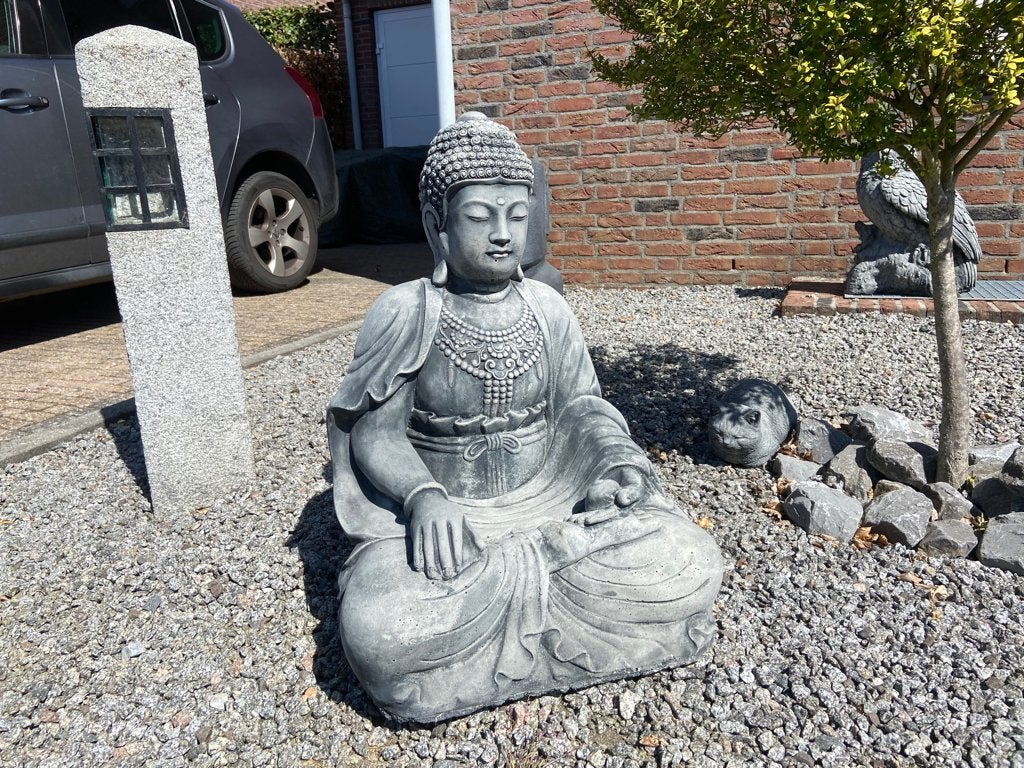 Boeddha , Hoogte 72cm, Tuin en Terras, Tuinbeelden, Ophalen, Nieuw, Beton, Boeddhabeeld