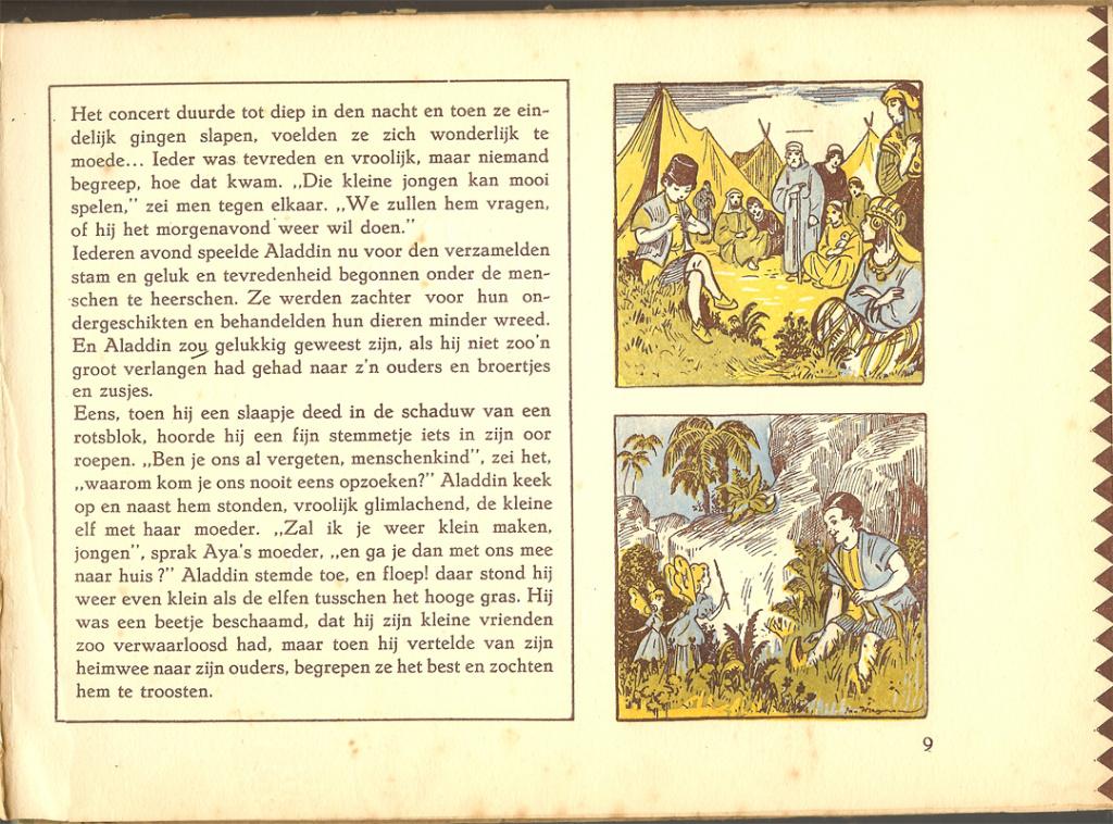 Aladdin en de tooverfluit Geillustreed door Jan Wiegman., Ophalen of Verzenden, Gelezen