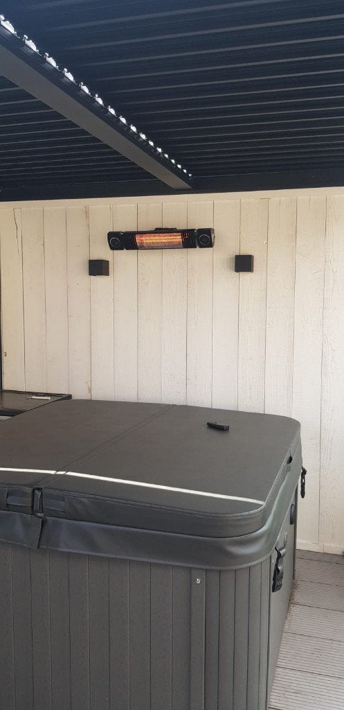 Terrasheater, 1500 watt RC , bluetooth muziekboxen, Elektrisch, Nieuw, Ophalen of Verzenden, Waterbestendig