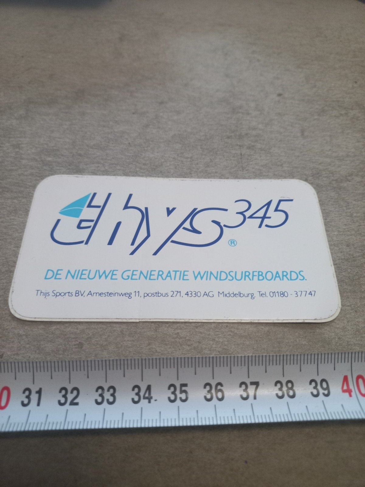 HyS 345 Windsurfboard Sticker - Nieuwe Generatie, Ophalen of Verzenden