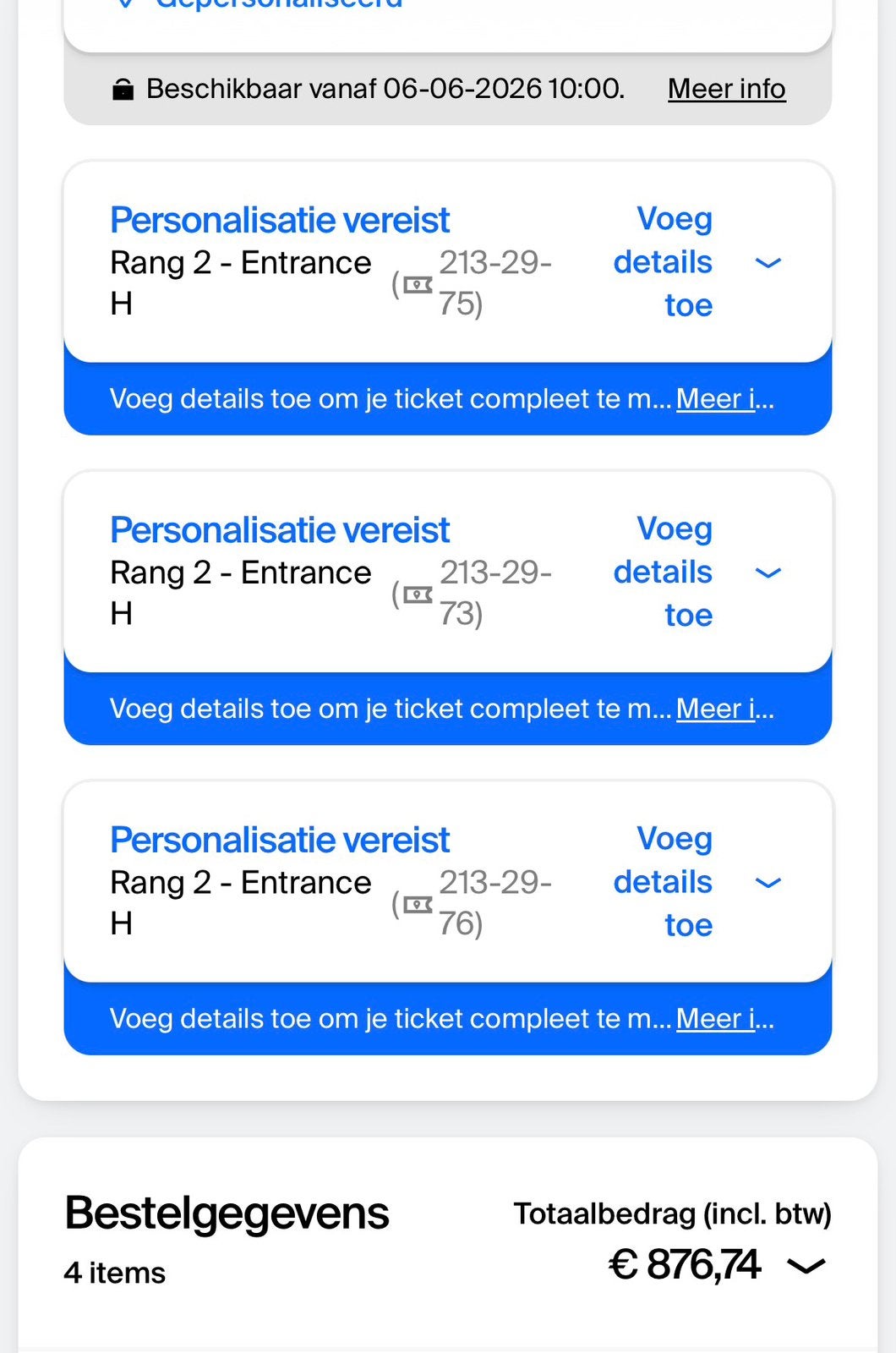 Ye CONCERT 4x seats 6 juni, Tickets en Kaartjes, Evenementen en Festivals, Drie personen of meer