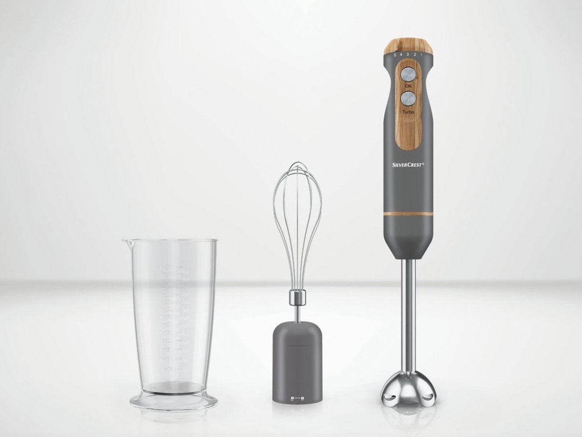 Silvercrest Staafmixer 2-in-1: mixen en pureren 600W Grijs, Ophalen of Verzenden