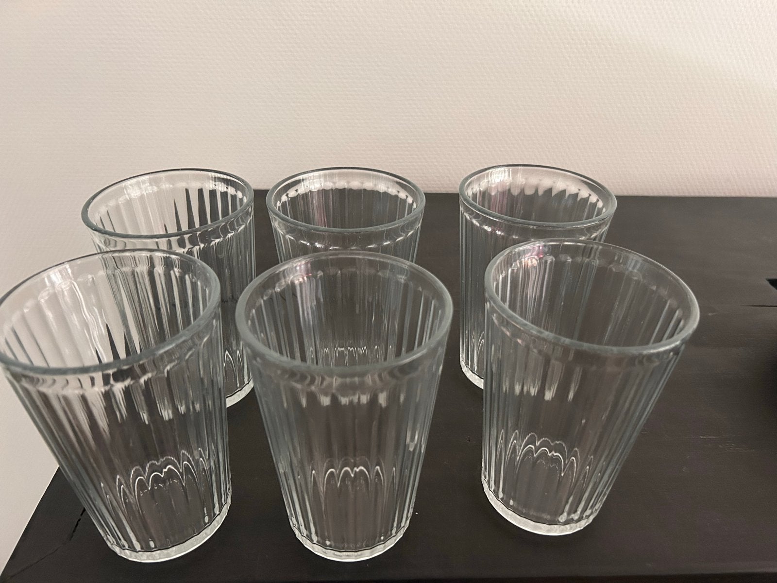 Set van 6 grote limonadeglazen van IKEA - Zo goed als nieuw, Ophalen of Verzenden, Zo goed als nieuw, Glas, IKEA