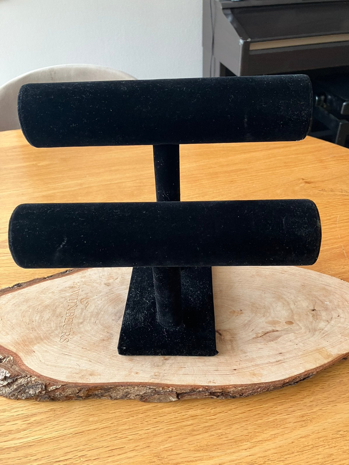 T-bar armbanden horloge houder fluweel zwart, Huis en Inrichting, Ophalen, Zo goed als nieuw